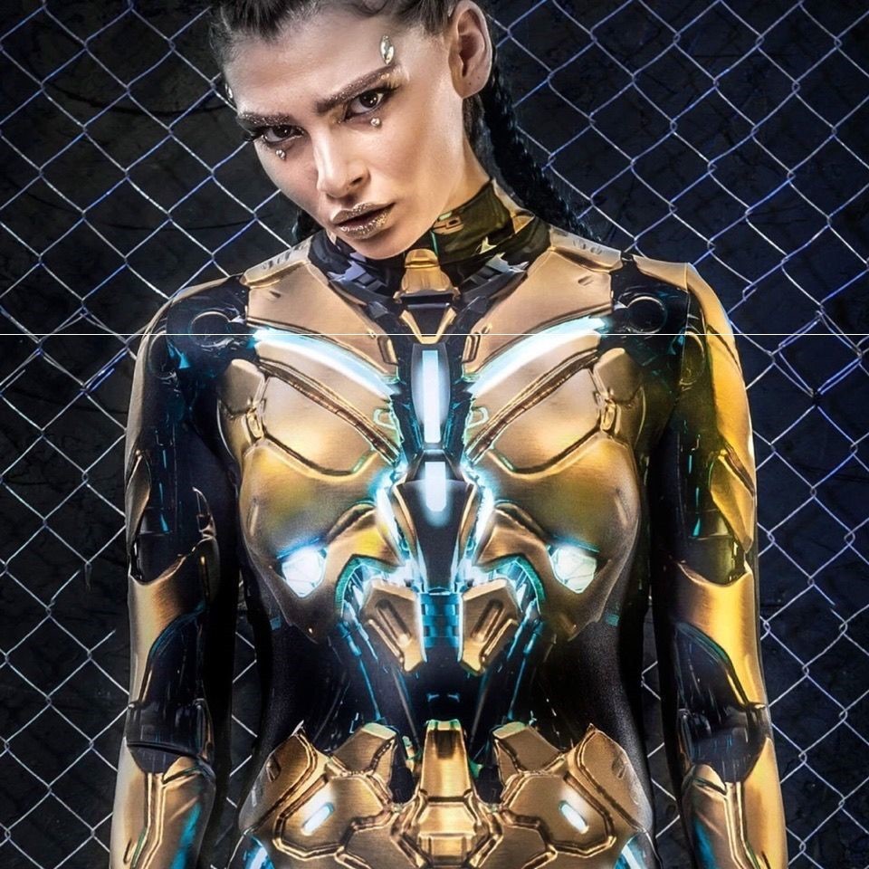 Machine Person Acting Performance Clothes Interlocking Tights Woman