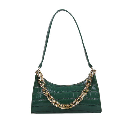 Chained One-Shoulder Woman Bag With Armpit Baguette Bag