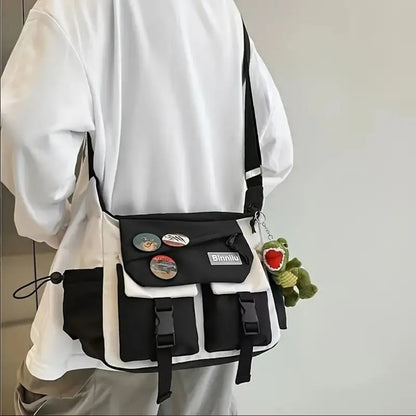 Versatile Crossbody Messenger Bag Backpack Large Capacity Aesthetic Cute Casual Travel Daypacks